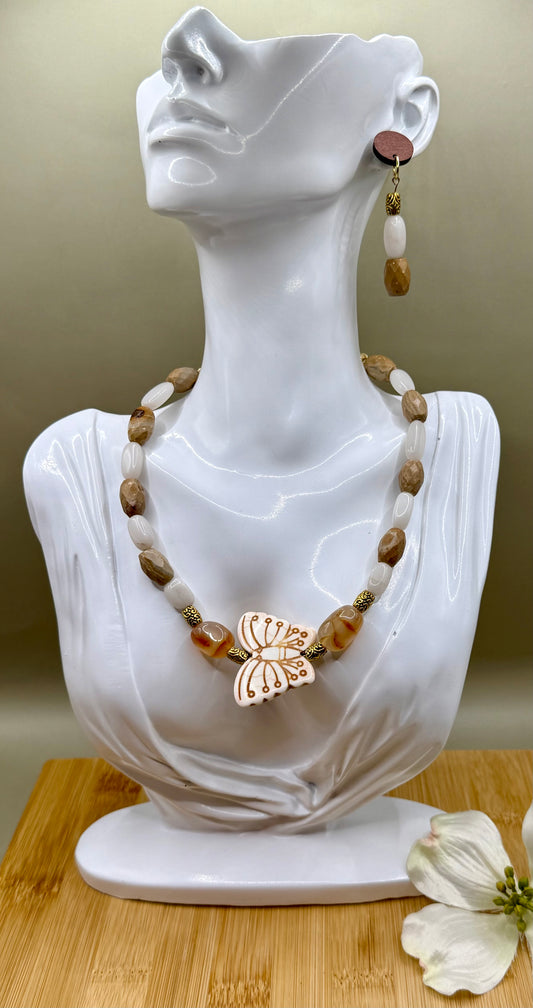 Butterf-Ly Collection Stone choker set